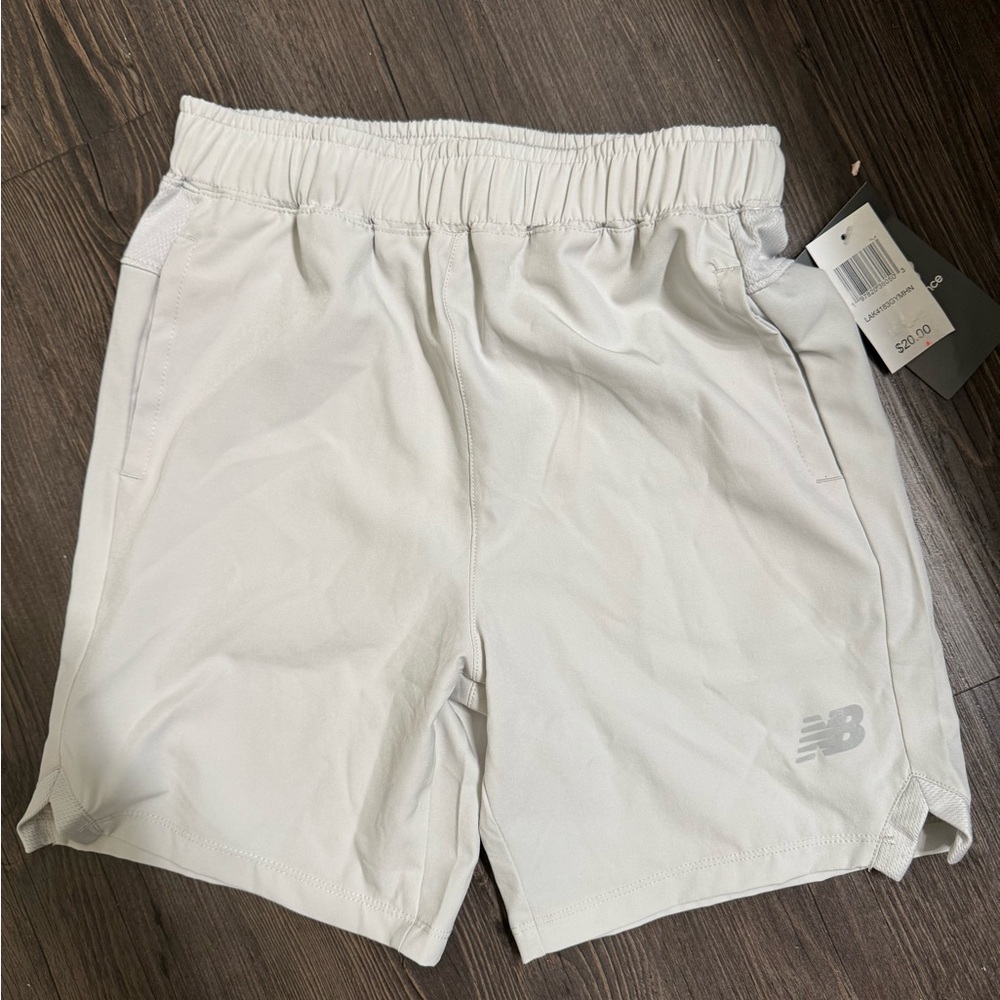 New Balance Girl's Light Gray Athletic Shorts